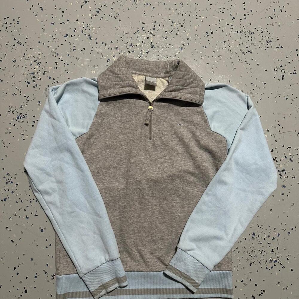 Vintage 00s Nike Baby Blue Quarter Zip Sweater